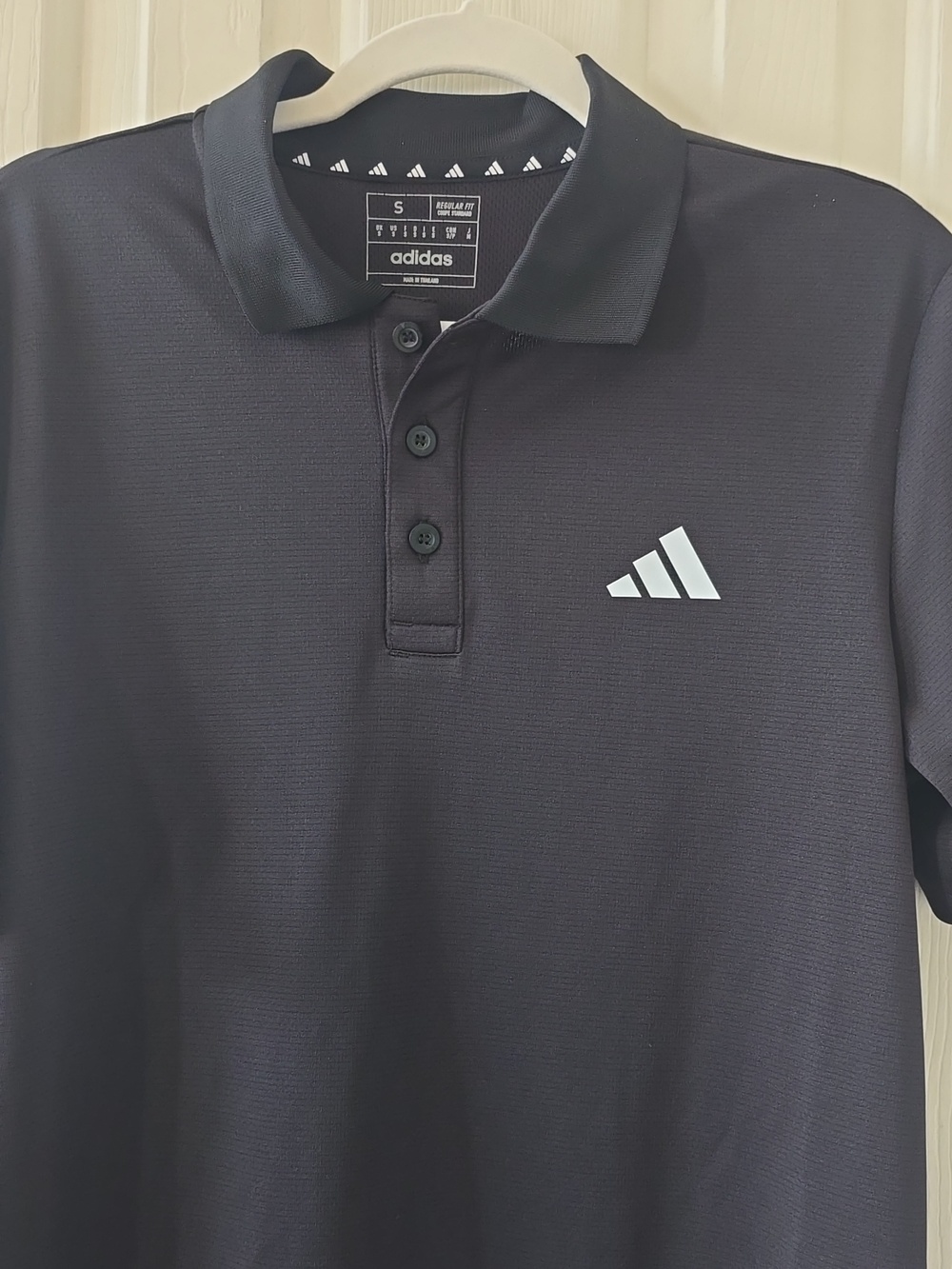 ADIDAS BRAND SIGNATURE MEN'S BLACK SHORT SLEEVE POLO SHIRT SIZE SMALL